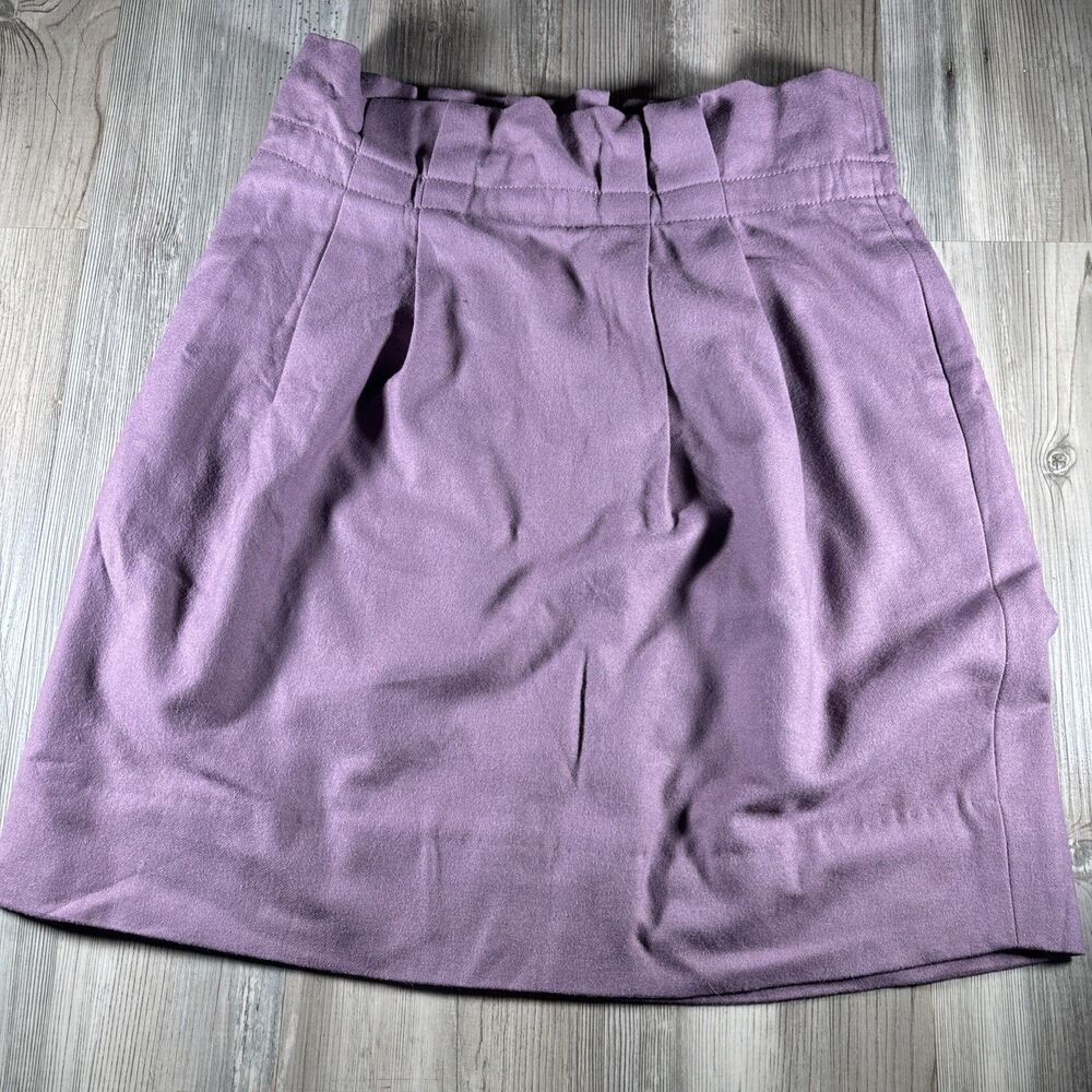 J Crew Wool Purple Mini Skirt Size 6